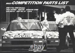 Catalog 1990 Honda MUGEN Grand Civic V-Tec N1 class competition parts EF9 SiR
