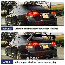 Classic Mugen Style Trunk Wing Spoiler Glossy Black For 2006-2011 Honda Civic