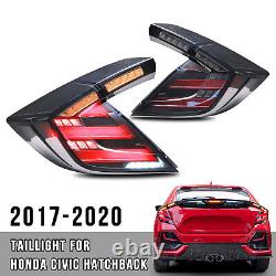 Clear LED Tail Lights For Honda Civic Hatchback 2017-2021 Mugen FK7 FK8 Rear