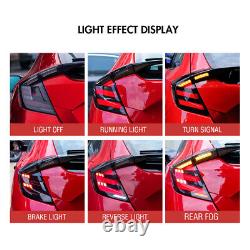 Clear Tail Lights For Honda Civic Hatchback 2017-2021 Mugen FK7 FK8 Rear Lamps