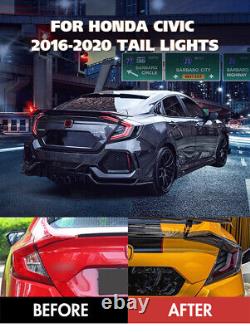 Clear Tail Lights For Honda Civic Hatchback 2017-2021 Mugen FK7 FK8 Sequential