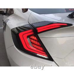 Clear Tail Lights For Honda Civic Hatchback 2017-2021 Mugen FK7 FK8 Sequential