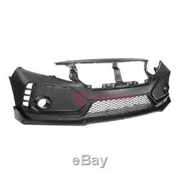 EOS Type R Style Front Bumper Cover Lower Lip For 16-Up Honda Civic Coupe Sedan