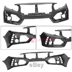 EOS Type R Style Front Bumper Cover Lower Lip For 16-Up Honda Civic Coupe Sedan