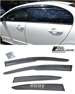 EOS Visors For 06-11 Honda Civic 4Dr JDM Mugen 2 Style Side Rain Guards FA2 FD2