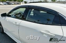 EOS Visors For 16-Up Honda Civic Hatchback MUGEN CLIP-ON Side Window Rain Guards