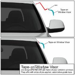 EOS Visors Smoke Tinted Side Window Deflectors For 92-95 Honda Civic Hatchback