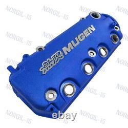 Engine Valve Cover For Honda Civic D16Y8 D16Y7 VTEC SOHC Blue MUGEN Style Racing