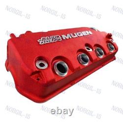 Engine Valve Cover Red MUGEN Racing Rocker with Oil Cap For Honda Civic VTEC SOHC