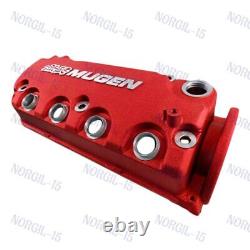 Engine Valve Cover Red MUGEN Racing Rocker with Oil Cap For Honda Civic VTEC SOHC