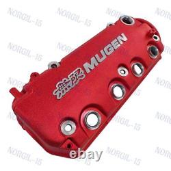 Engine Valve Cover Red MUGEN Racing Rocker with Oil Cap For Honda Civic VTEC SOHC