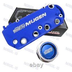 Engine Valve Cover with Oil Cap For Honda Civic VTEC SOHC Blue MUGEN Racing Rocker