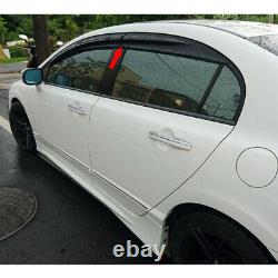 FOR Honda Civic 8th Mugen Window Side Rain Visor + Window Louver Visor Cover NEW
