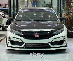 FRP For 17+ Honda Civic TYPE R 10Th Mugen Style FK8 Hatchback Side Lip Splitter