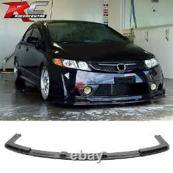 Fit 06-11 Honda Civic 4Dr Sedan Mugen RR Style Front Bumper Lip Splitter ABS