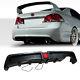 Fit 06-11 Honda Civic 4dr Mugen Rr Rear Bumper Diffuser Withled Carbon Fiber Style