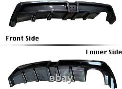 Fit 06-11 Honda Civic 4dr Mugen RR Rear Bumper Diffuser withLED Carbon Fiber Style