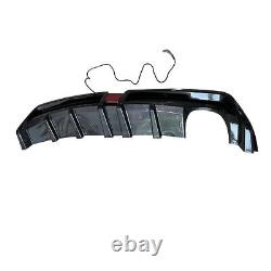 Fit 06-11 Honda Civic 4dr Mugen RR Rear Bumper Diffuser withLED Carbon Fiber Style