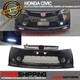 Fit 06-11 Honda Civic Mugen Rr Front Bumper + Front Bumper Lip Abs + Led Drl 2pc