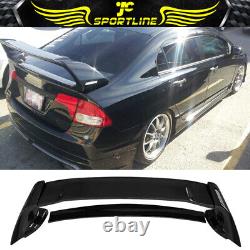 Fit 06-11 Honda Civic Sedan 4DR JDM Mugen Style Trunk Spoiler Wing Glossy Black