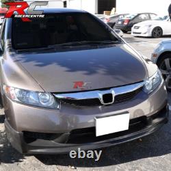 Fit 09-11 Honda Civic Sedan Mugen Style Front Bumper Lip Spoiler Unpainted PU