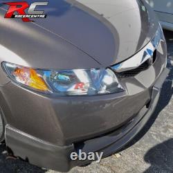 Fit 09-11 Honda Civic Sedan Mugen Style Front Bumper Lip Spoiler Unpainted PU