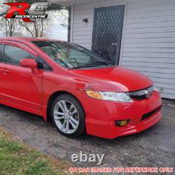 Fit 09-11 Honda Civic Sedan Mugen Style Front Bumper Lip Spoiler Unpainted PU