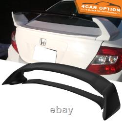 Fit 12-15 Honda Civic 4Dr Mugen Style Trunk Spoiler Unpainted ABS 4Pcs