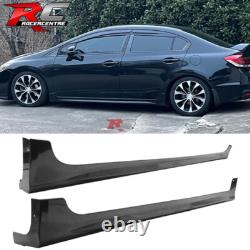 Fit 12-15 Honda Civic 9th 4Dr Mugen RR Style Side Skirts Rocker Panels ABS 2PCS