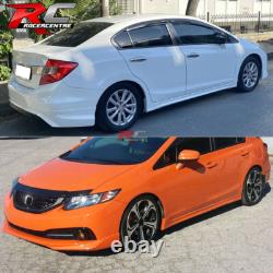 Fit 12-15 Honda Civic 9th 4Dr Mugen RR Style Side Skirts Rocker Panels ABS 2PCS