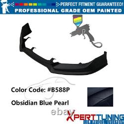 Fit 16-18 Honda Civic Mugen Style Front Bumper Lip PP #B588P Obsidian Blue Pearl