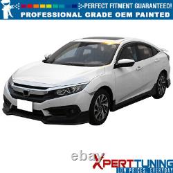 Fit 16-18 Honda Civic Mugen Style Front Bumper Lip PP #NH788P Orchid White Pearl