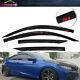 Fit 16-19 Honda Civic Coupe Mugen Style Window Visor Wind Deflector With Red Si