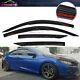 Fit 16-19 Honda Civic Coupe Window Visor Mugen Style Vent Shade With Red Mugen