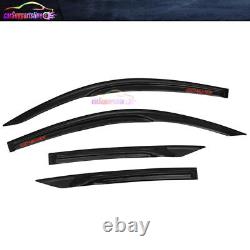 Fit 16-20 Honda Civic Coupe Window Visor Mugen Style Vent Shade With Red Mugen