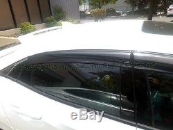 Fit 16-up Honda Civic Hatchback Mugen Style JDM Smoke Window Visors Rain Guard