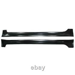 Fit 2006-2011 Honda Civic 4DR Mu RR Style PP Side Skirts Body Kit Spoiler Black