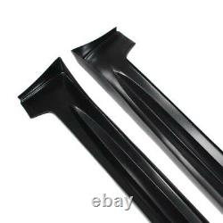 Fit 2006-2011 Honda Civic 4DR Mu RR Style PP Side Skirts Body Kit Spoiler Black