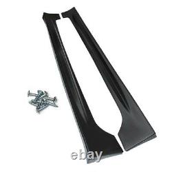 Fit 2006-2011 Honda Civic 4DR Mu RR Style PP Side Skirts Body Kit Spoiler Black