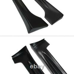 Fit 2006-2011 Honda Civic 4DR Mu RR Style PP Side Skirts Body Kit Spoiler Black