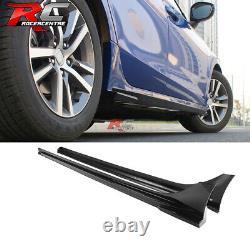 Fit 22-25 Honda Civic 4D 5D Mugen Style Side Skirts Rocker PP Gloss Black 2PCS