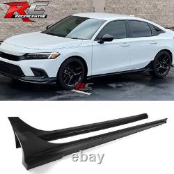 Fit 22-25 Honda Civic Sedan Hatchback Mugen Side Skirt Rocker Panel Unpainted PP