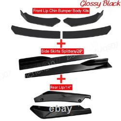 Fit 96-98 Honda Civic Mugen Front Bumper Lip /Spoiler Body Kit Side+Skirt Rear