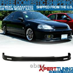 Fit 99-00 Civic EK Mugen PP Front + Rear Bumper Lip + Grille + Yellow Fog Lights