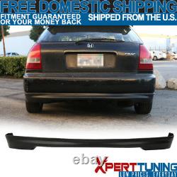 Fit 99-00 Civic EK Mugen PP Front + Rear Bumper Lip + Grille + Yellow Fog Lights