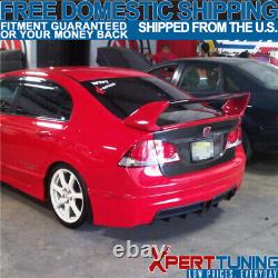 Fit For 06-11 Honda Civic 4Dr 4Door Mugen ABS Trunk Spoiler Painted Rally Red