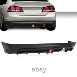 Fit For 2006-2011 Honda Civic 4 Door Air Dam Chin Diffuser Mugen Rear Bumper Lip