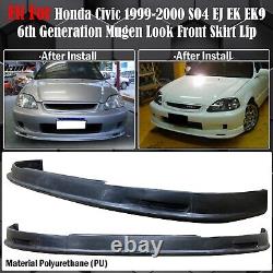 Fit For Honda Civic 99-00 JDM SO4 EK EK9 EJ Mugen Style Front Bumper Lip PU