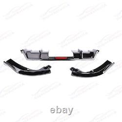 Fit for 2016-2021 Honda Civic Sedan Carbon Print Rear Diffuser with LED Corners