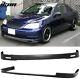 Fits 01-03 Civic 4dr Mugen Style Front + Tr Style Rear Bumper Lip Spoiler Pp